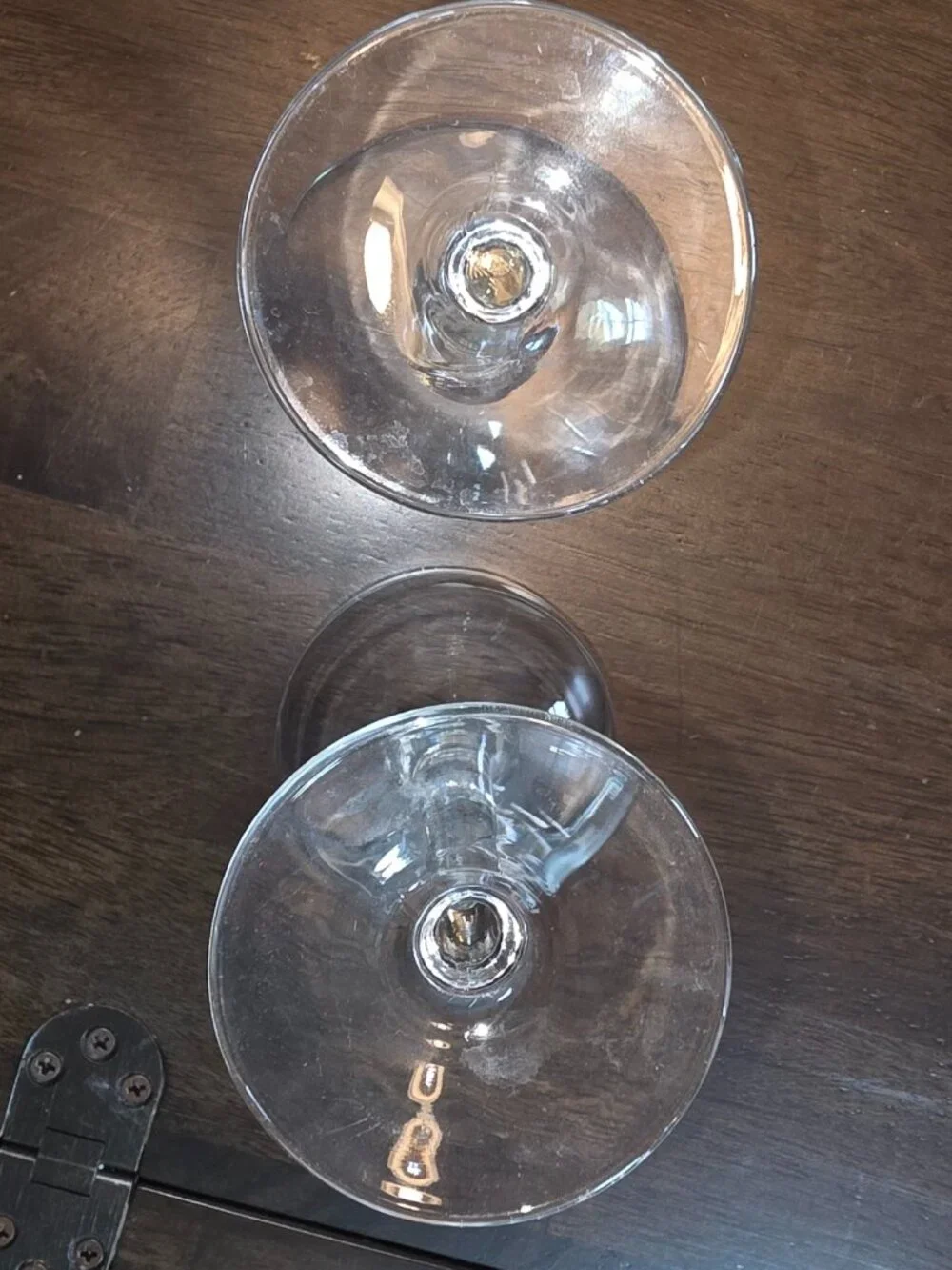 Etched Wine Sherry Glasses Flutes Set of 2 Cocktail Goblets Date Night Romantic